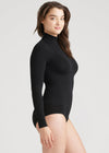 Madelyn Mock Neck Long Sleeve Shaping Bodysuit - Outlast® Seamless from Yummie in Black - 3