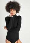 Madelyn Mock Neck Long Sleeve Shaping Bodysuit - Outlast® Seamless from Yummie in Black - 1