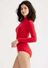 Madelyn Mock Neck Long Sleeve Shaping Bodysuit - Outlast® Seamless from Yummie in Salsa - 3