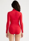 Madelyn Mock Neck Long Sleeve Shaping Bodysuit - Outlast® Seamless from Yummie in Salsa - 4