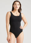 Ruby Shaping Thong Bodysuit - Cotton Seamless from Yummie in Black - 1