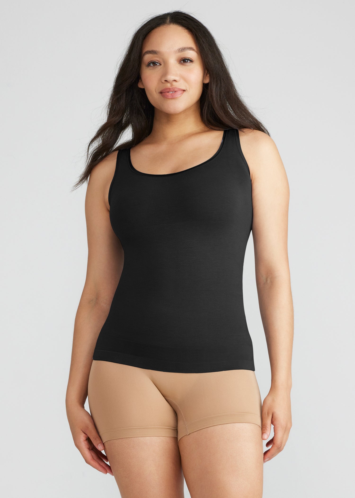 Yummie Seamless Full-Back Tank Body Suit in Frappe, L/XL (607672)