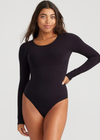 Long Sleeve Shaping Thong Bodysuit - Outlast® Seamless from Yummie in Long Sleeve Shaping Thong Bodysuit - Outlast® Seamless - 11