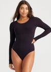 Long Sleeve Shaping Thong Bodysuit - Outlast® Seamless from Yummie in Black - 3