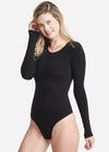 Long Sleeve Shaping Thong Bodysuit - Outlast® Seamless from Yummie in Long Sleeve Shaping Thong Bodysuit - Outlast® Seamless - 15