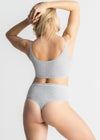 Cotton Seamless Shaping Thong from Yummie in Heather Grey - 11