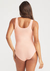 Ruby Shaping Full Back Bodysuit - Cotton Seamless from Yummie in English Rose - 5