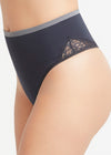 Ultralight Shaping Thong with Lace - Seamless from Yummie in Black Lace - 1