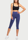 Morgan Seamless Cropped Capri Shaping Legging from Yummie in Deep Cobalt - 1