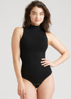 Kinsley Mock Neck Shaping Thong Bodysuit - Outlast® Seamless from Yummie in Black - 3