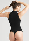 Kinsley Mock Neck Shaping Thong Bodysuit - Outlast® Seamless from Yummie in Black - 6