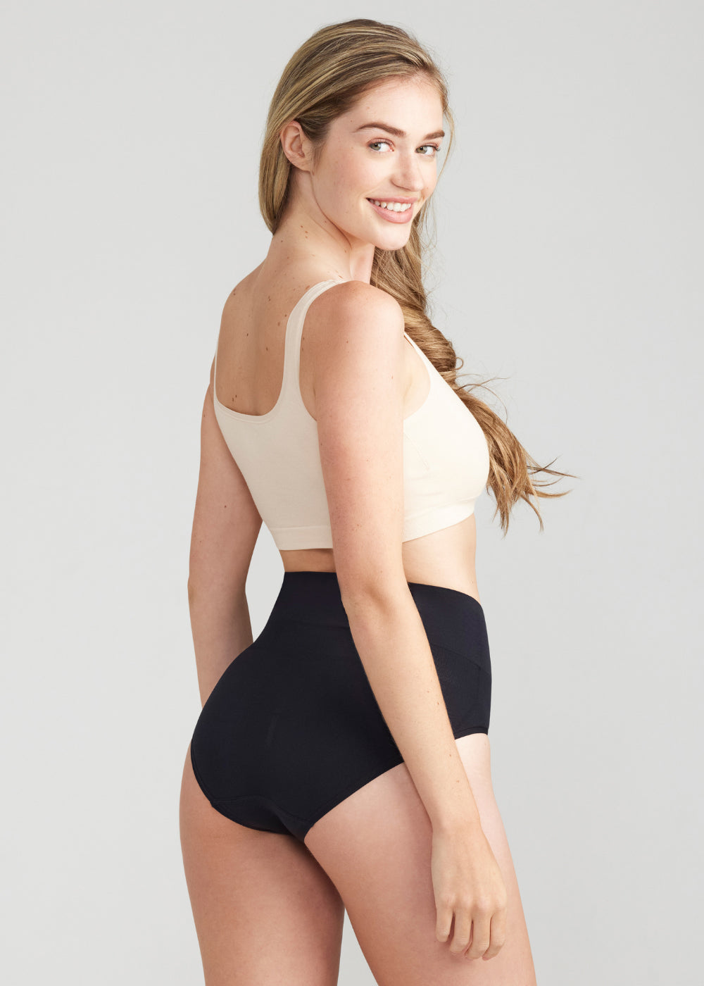 Yummie Livi Comfort Curve Smoothing Brief, Black, Size S/M, from Soma