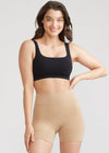 Bria Comfortably Curved Smoothing Short - Seamless from Yummie in Almond - 2