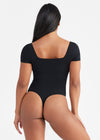 Anette Shaping Thong Bodysuit - Cotton Seamless from Yummie in Black - 4