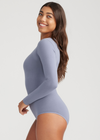 Long Sleeve Shaping Bodysuit - Cotton Seamless from Yummie in Long Sleeve Shaping Bodysuit - Cotton Seamless - 8