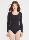 Long Sleeve Shaping Bodysuit - Cotton Seamless from Yummie in Black - 3