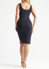 2-Way Smoothing Dress with Side Slits from Yummie in Black - 6