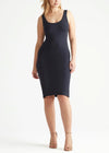 2-Way Smoothing Dress with Side Slits from Yummie in Black - 2