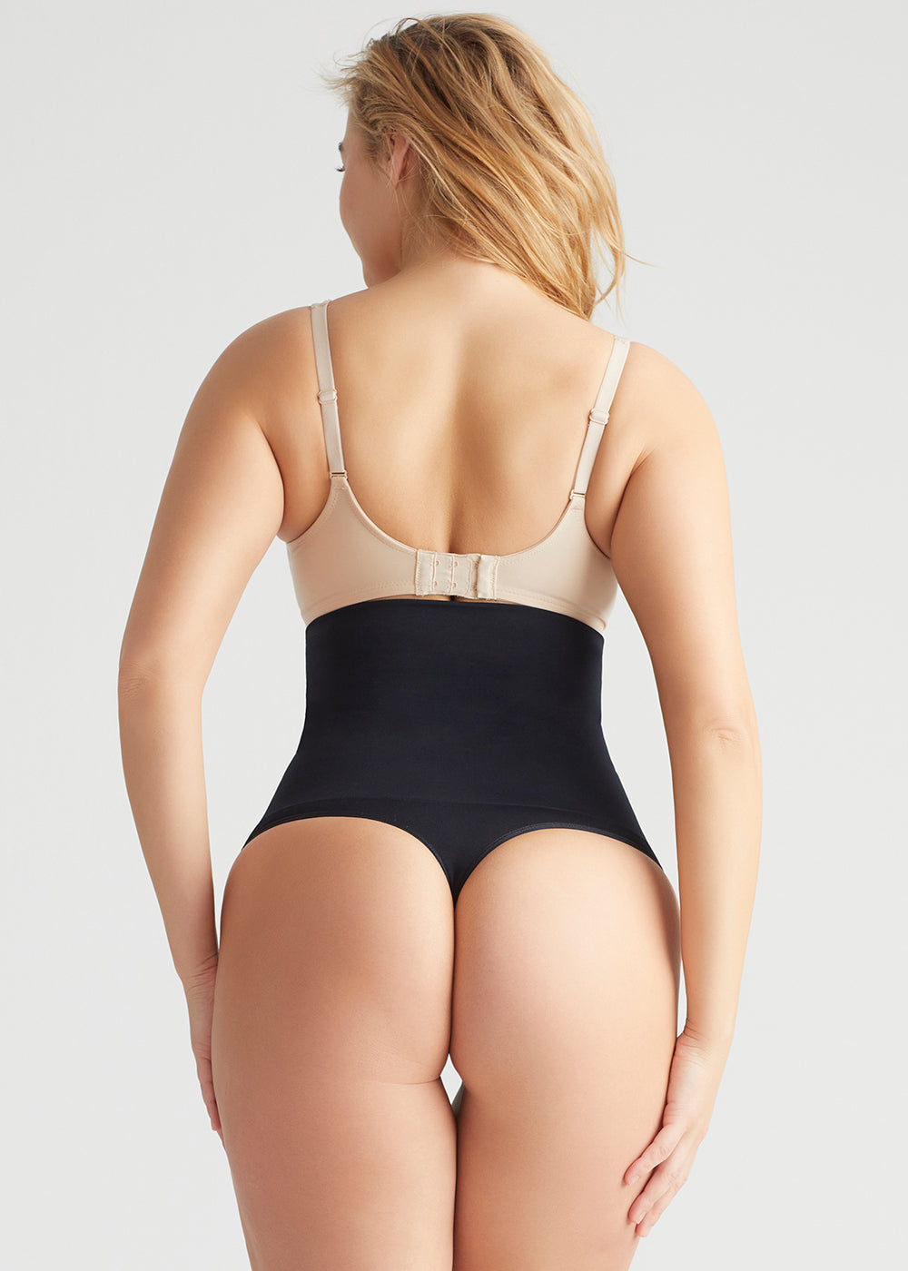 YUMMIE Amber Mid Waist Thong Women's Underwear Sz L/XL Black YT5-296 (New)
