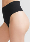 Alex Cotton Shaping Thong - Seamless from Yummie in Black - 1