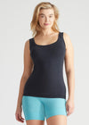 Non-Shaping Tank - Cotton Seamless from Yummie in Black - 2