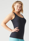 Non-Shaping Tank - Cotton Seamless from Yummie in Black - 3