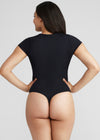 Hailey V-Neck Thong Bodysuit - Rib Seamless from Yummie in Hailey V-Neck Thong Bodysuit - Rib Seamless - 17