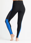 Rachel Shaping Legging with Mesh Pockets - Cotton Stretch from Yummie in Black/True Sapphire Stripe - 5