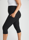 Talia Cropped Capri Shaping Legging with Pockets - Cotton Stretch from Yummie in Talia Cropped Capri Shaping Legging with Pockets - Cotton Stretch - 12