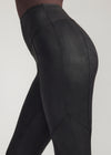 Stretch and Shine Faux Leather Shaping Legging from Yummie in Black - 4