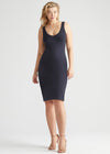 2-Way Smoothing Dress with Side Slits from Yummie in Black - 1