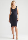 2-Way Smoothing Dress with Side Slits from Yummie in Black - 5