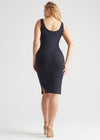 2-Way Smoothing Dress with Side Slits from Yummie in Black - 6